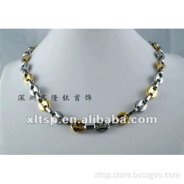 TT67 HOT 316L Stainless Steel Gold Button Necklace